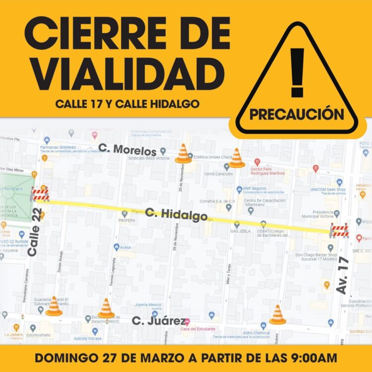 Cerrarán vialidades por registro de candidatos, este domingo 27