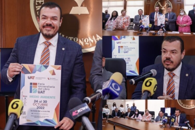 Anuncia Rector la feria universitaria del libro UAT 2022