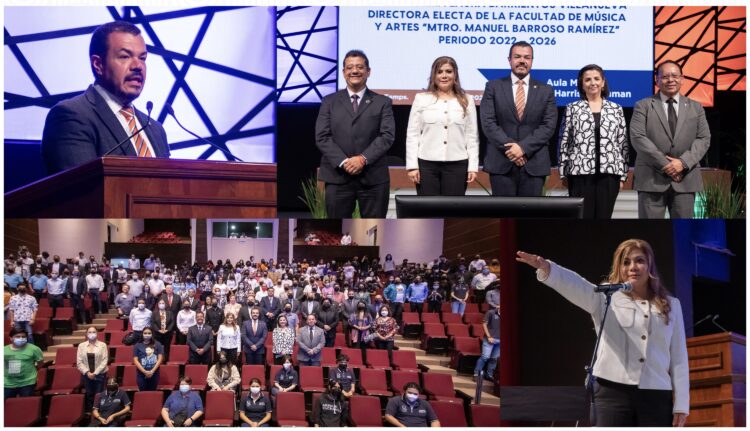 Rector de la UAT toma protesta a la Directora de la Facultad de Música
