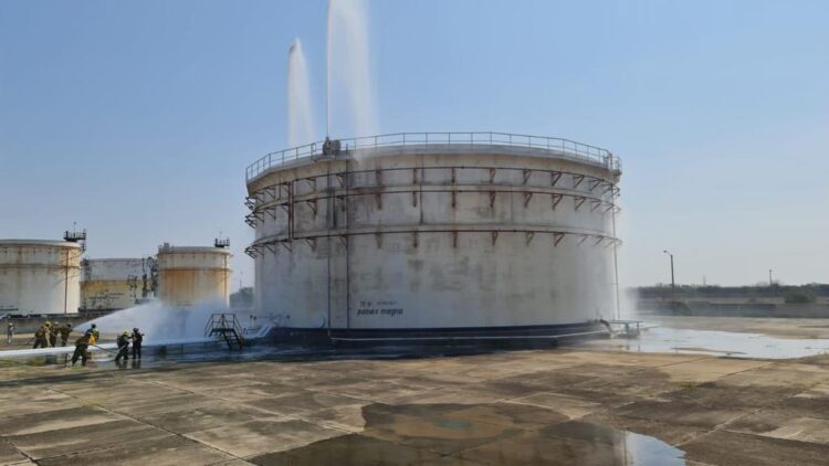 Simulacro en Pemex TAD Victoria con éxito