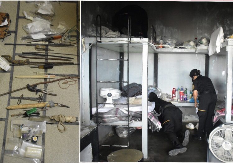 Encuentran armas “hechizas” y celulares en operativo  en Cereso 1 Norte
