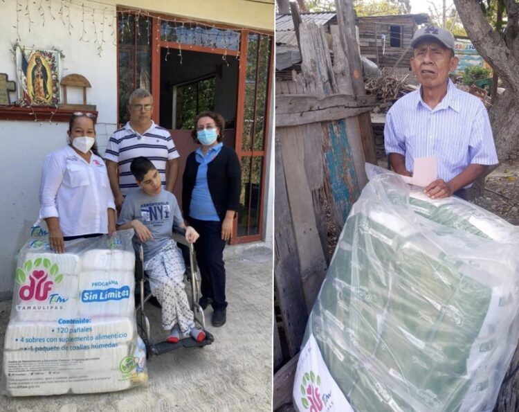Entrega DIF Tamaulipas dotaciones Sin Límites a personas con discapacidad