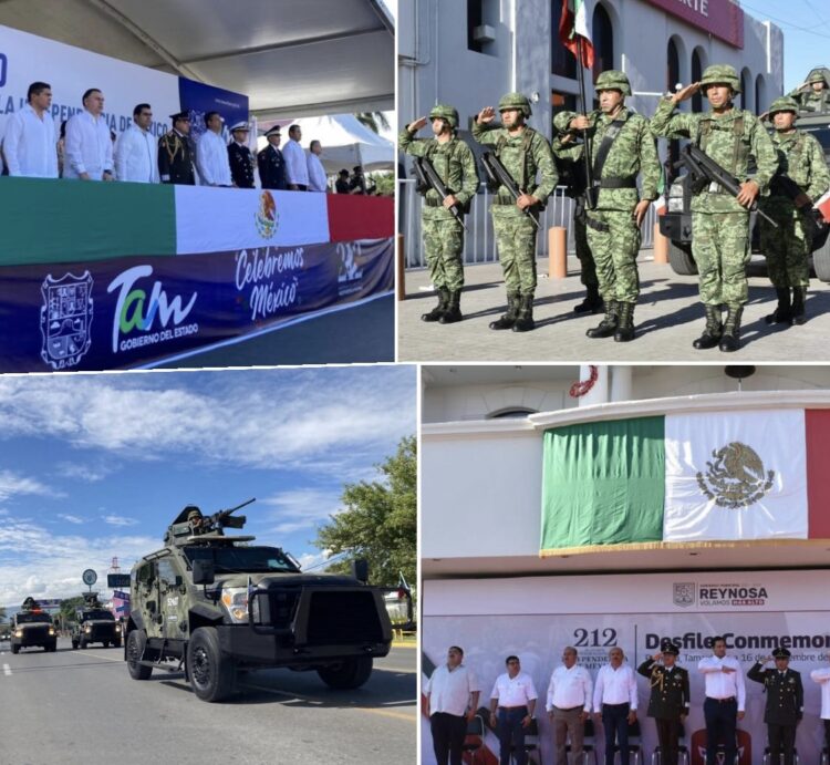 Disfrutan miles desfile cívico-militar  en Tamaulipas
