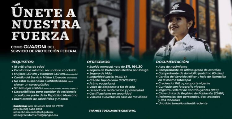 Inicia Federación contratación de Guardia de Protección Federal