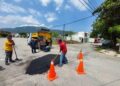 Tras lluvias, reactiva Municipio programa de bacheo en la ciudad.