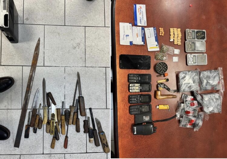 Realizan tercer cateo en penal de Victoria encuentran puntas hechizas y coca