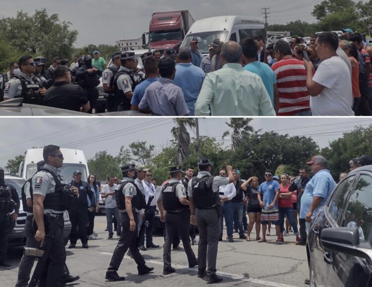 Pobladores de San Fernando mantienen cerrada circulación en Carretera Federal 101
