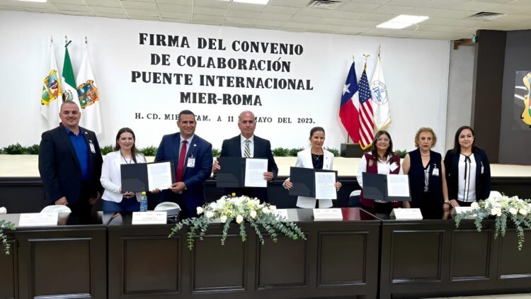 Firman convenio para nuevo Puente Internacional Mier-Roma