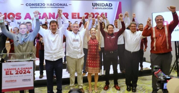 Va Morena en unidad al 2024, firman acuerdo