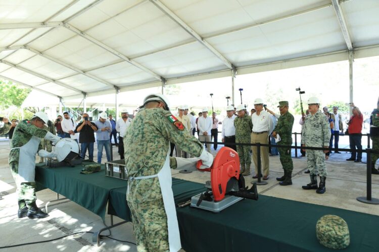 Destruye Ejército 365 armas, decomisado a la delincuencia organizada en Tamaulipas