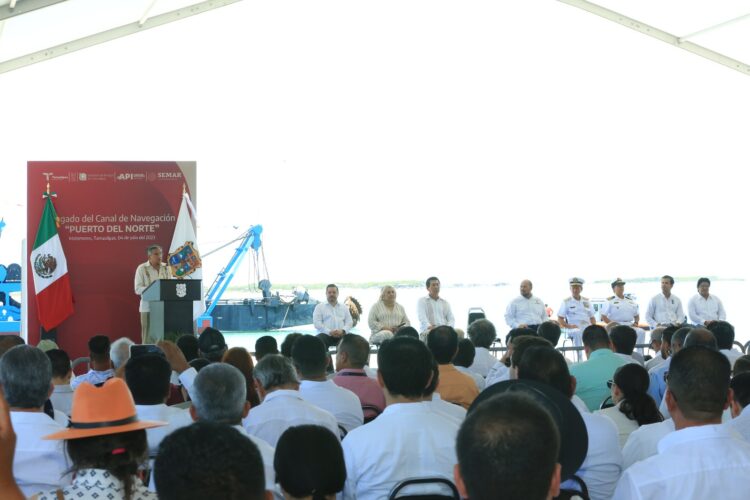 Arranca dragado del canal de navegación del Puerto del Norte de Tamaulipas