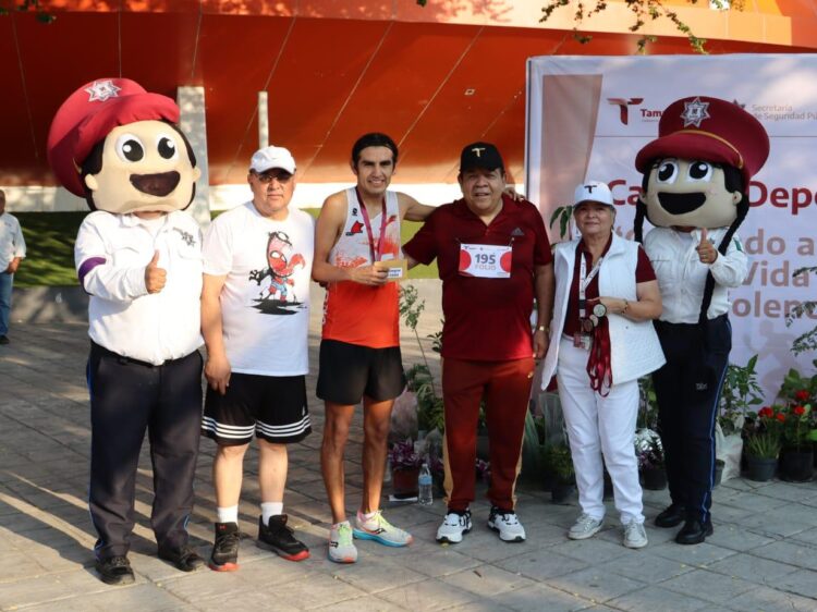 Premia SSPT a ganadores de carrera “Corriendo a favor de una vida libre de violencia”