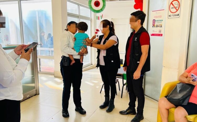 Guardia Estatal de Género auxilia a infante en condiciones vulnerables