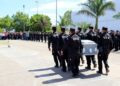Despide la SSPT con honores a policía fallecido en cumplimiento de su deber