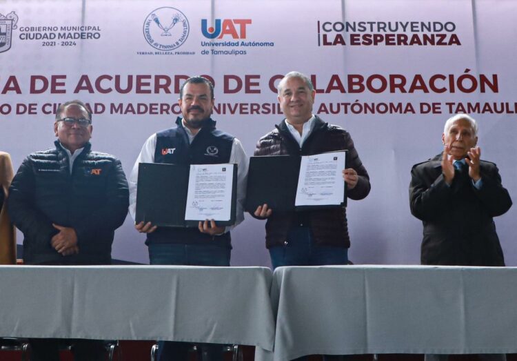 La UAT y Ayuntamiento de Madero firman acuerdo de colaboración