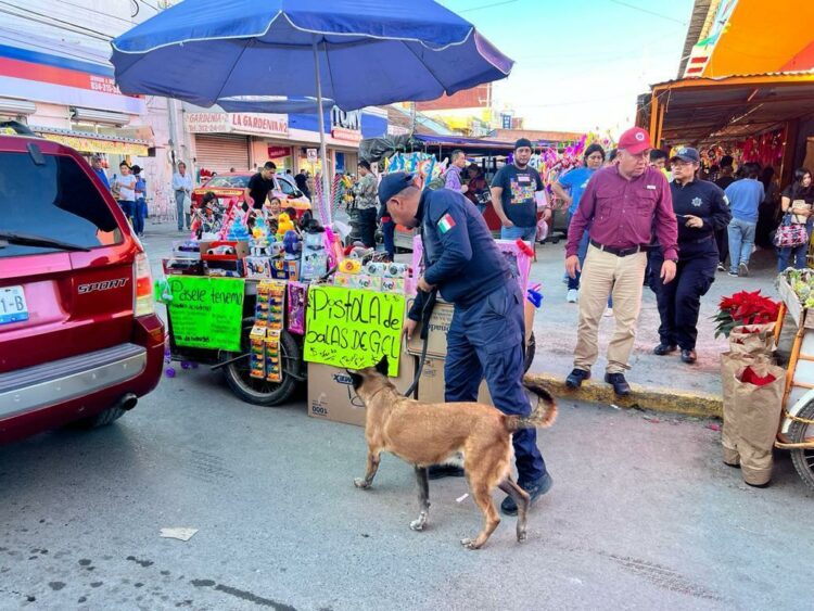 Guardia Estatal participa en operativo de verificación de venta de pirotecnia