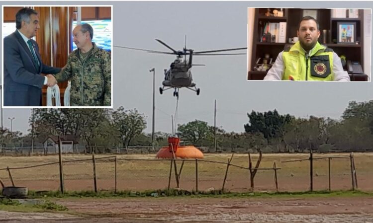 Por lluvias, suspenden descargas de agua en incendio del Cañón del Novillo