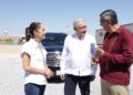 Encabezan reunión en Nuevo Laredo el presidente López Obrador, la presidenta electa Claudia Sheinbaum y el gobernador Américo Villarreal