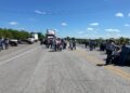Manifestación agrícola en Carretera San Fernando-Matamoros bloquea circulación vehicular
