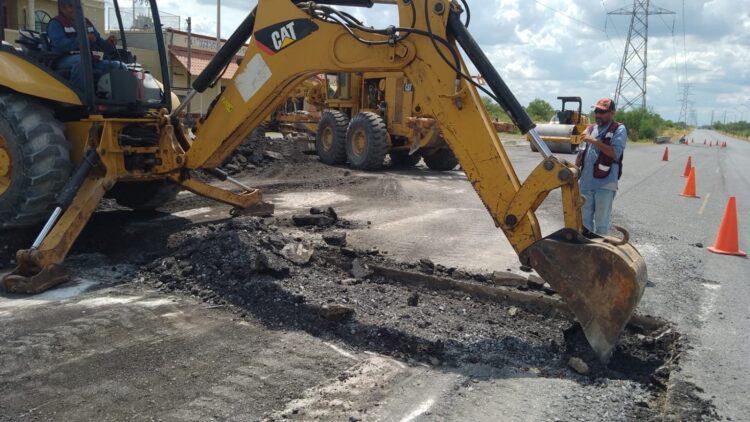 Con programa de bacheo y pavimentación, se transforman municipios fronterizos