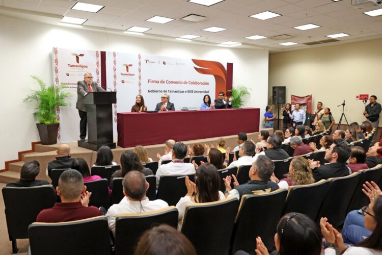 Firma Gobierno de Tamaulipas convenio con IEXE Universidad