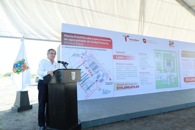 Inicia Américo Villarreal construcción de planta potabilizadora para Ciudad Victoria
