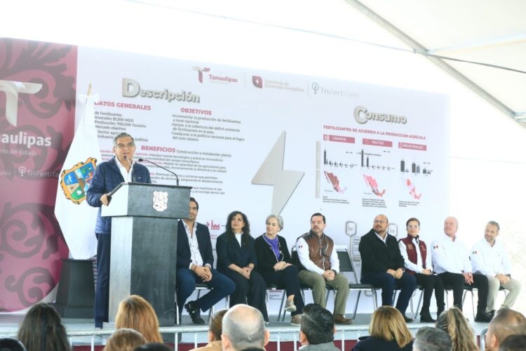 Inicia Américo Villarreal construcción de planta de fertilizantes por mil 300 mdd