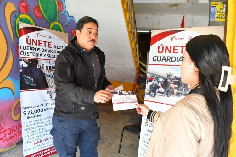 Ofertan 500 vacantes para Guardia Estatal y Custodia y Seguridad