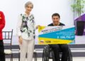 Atestigua María de Villarreal entrega de donativo de la campaña de redondeo de Oxxo en Tamaulipas