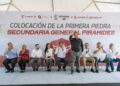 Colocan primera piedra de nueva secundaria general en Reynosa