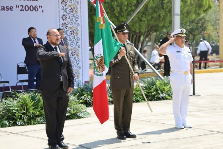 Conmemoran en Tamaulipas el 163 aniversario de la Batalla de Puebla y realizan toma de protesta de bandera del Servicio Militar Nacional