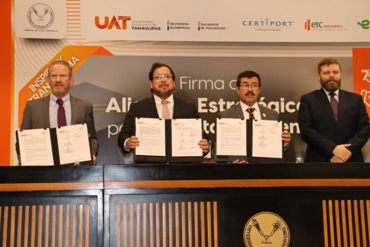 Rector de la UAT formaliza alianzas para impulsar certificaciones internacionales