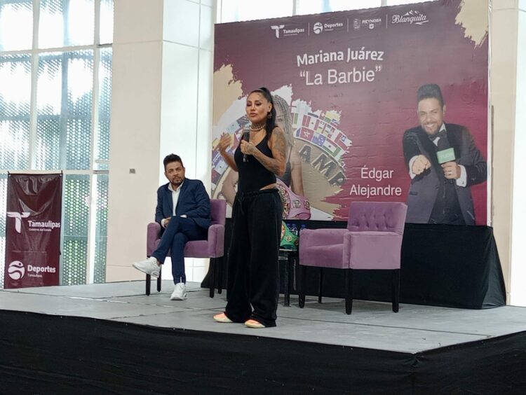 Imparte Mariana ‘Barbie’ Juárez plática a atletas tamaulipecos
