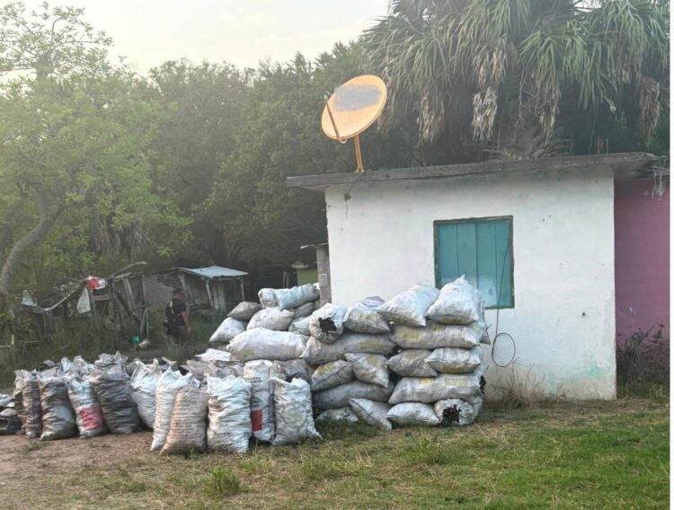 Asegura Fiscalia tres toneladas de carbón vegetal en cateo