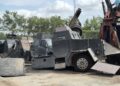 Destruyó Fiscalía 15 vehículos con blindaje artesanal de los llamados “monstruos”