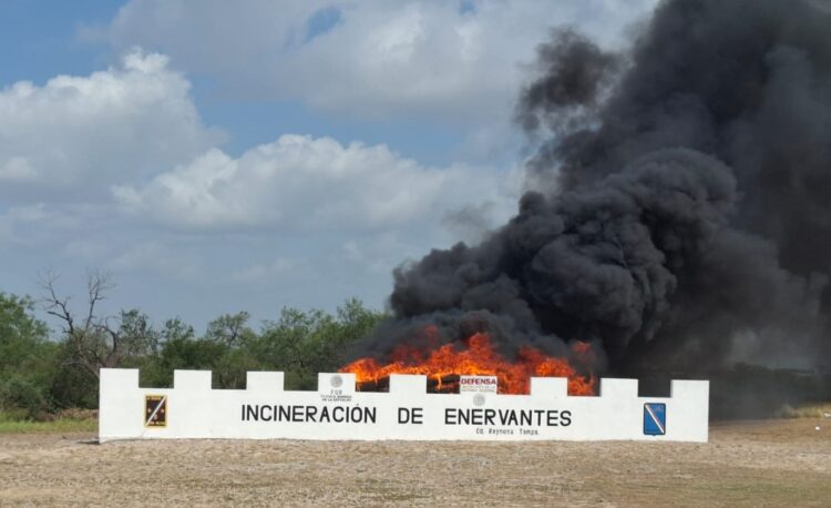 Incinera FGR drogas aseguradas en Tamaulipas