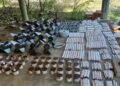 Aseguran minas, explosivos para ser lanzados con dron, arsenal y vehículos