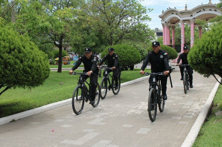 Agrupamiento Ciclista “Correcaminos” de la Guardia Estatal preserva seguridad en zona centro de Ciudad Victoria