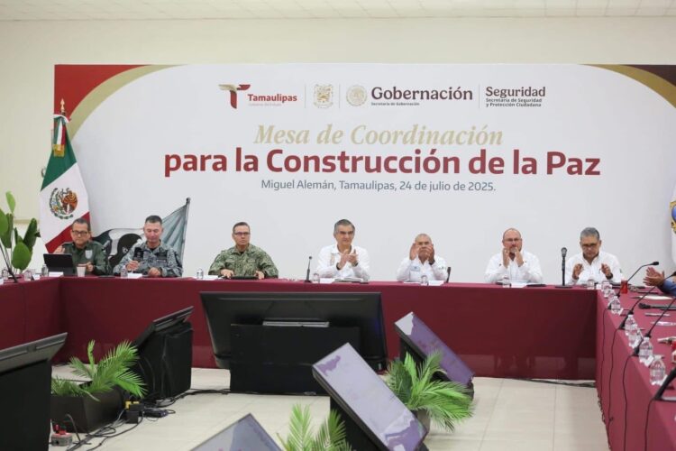 Preside gobernador Mesa de Construcción de Paz en Tamaulipas