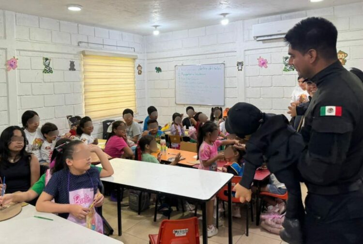 Visita Guardia Estatal de Género campamento de verano en Altamira y dialoga con NNA
