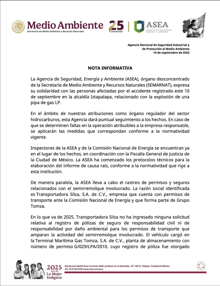 Transportadora Silza sin seguro de responsabilidad civil ni de responsabilidad por daño ambiental