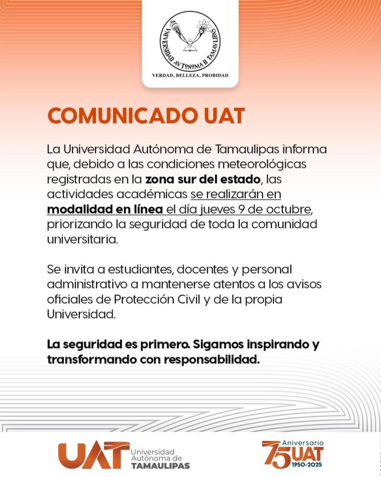 Ante lluvias, UAT toma medidas en su campus sur