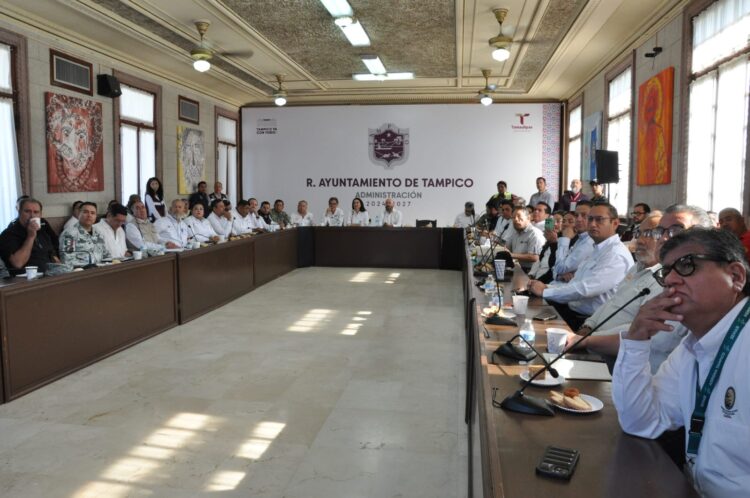 Realiza Gobierno de Tamaulipas reunión de supervisión ante la creciente del río Pánuco