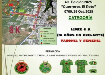 Invitan a la carrera “Guerreros, El Reto” este sábado, inscripciones a las seis de la mañana