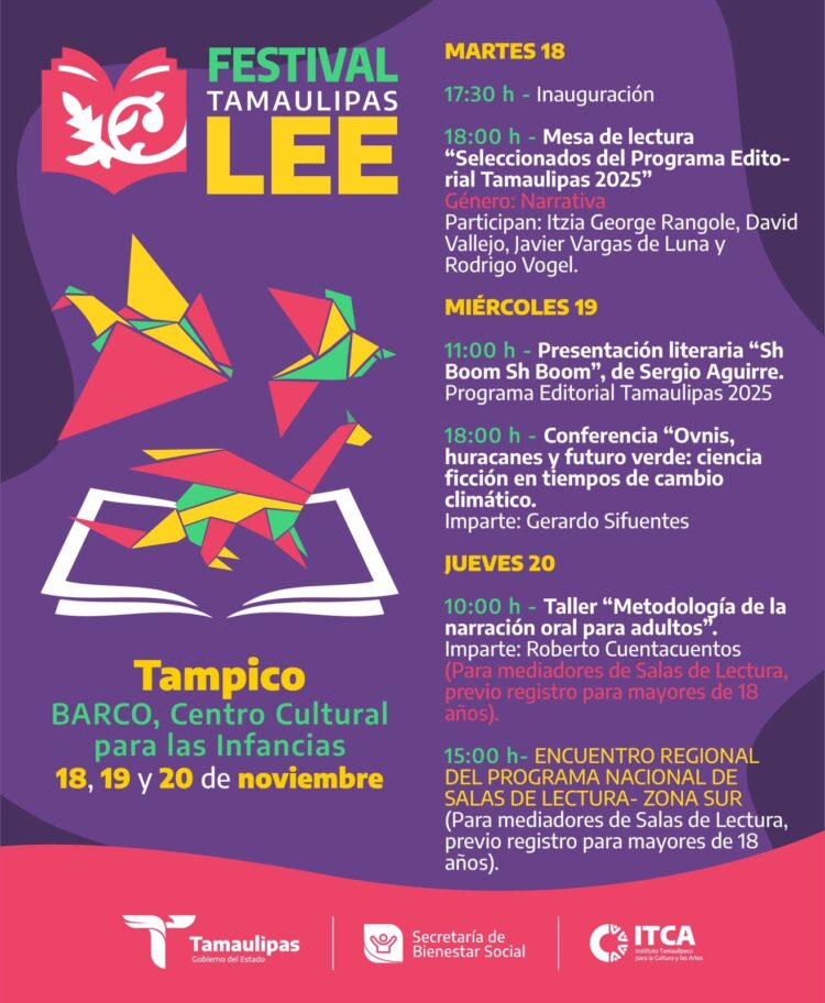Celebrará el Gobierno del Estado la primera edición del Festival Tamaulipas LEE