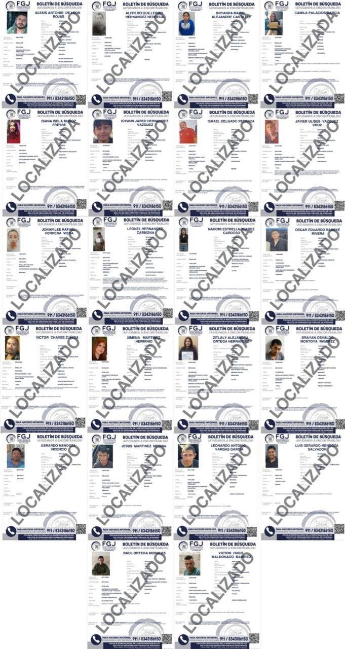 Localizan a 22 desaparecidos en Tamaulipas