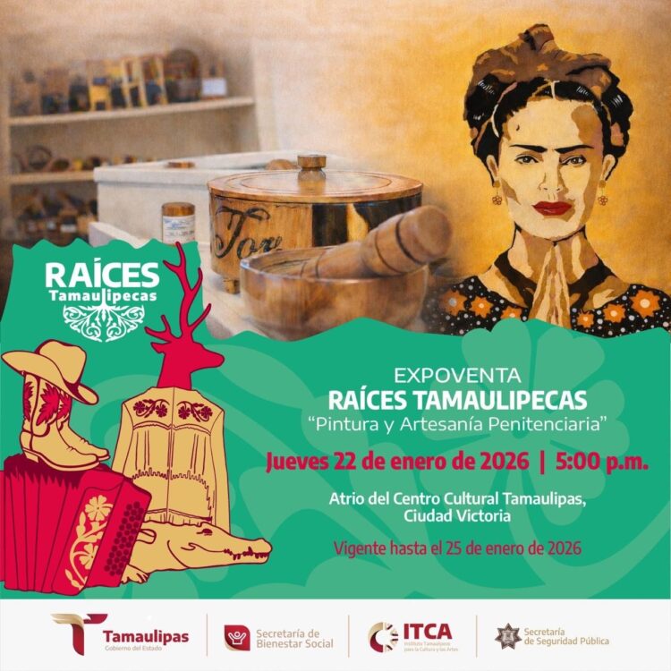 Invitan ITCA y SSPT a expoventa Raíces Tamaulipecas “Pintura y Artesanía Penitenciaria”