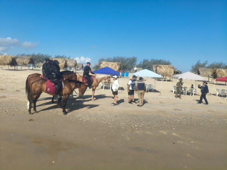 Despliega Guardia Estatal operativo en Playa La Pesca durante Semana Santa