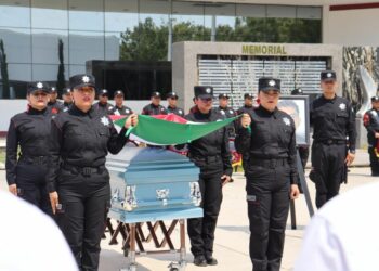 Despide SSPT con honores fúnebres a policía caído en cumplimiento de su deber