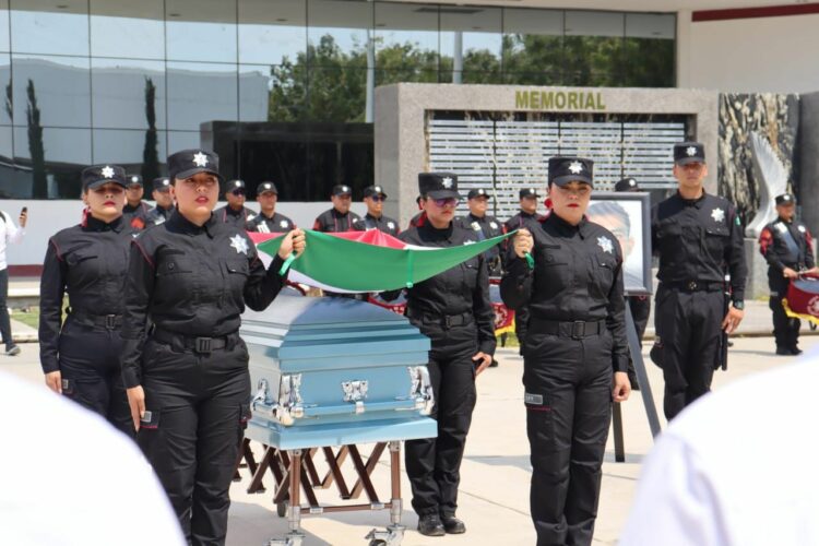 Despide SSPT con honores fúnebres a policía caído en cumplimiento de su deber